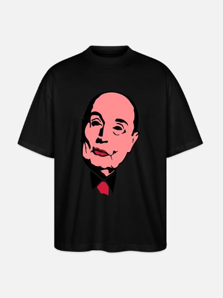 Francois Mitterrand Führer - Stanley/Stella Oversized Unisex Bio T-Shirt Blaster 2.0 - Schwarz