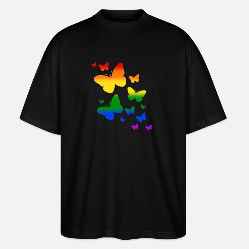 Schmetterling Schmetterlinge LGTBQ Pride - Stanley/Stella Oversized Unisex Bio T-Shirt Blaster 2.0 - Schwarz