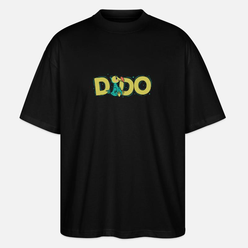 Dodo bird from Mauritius - Stanley/Stella Oversized Unisex Organic T-shirt Blaster 2.0 - black