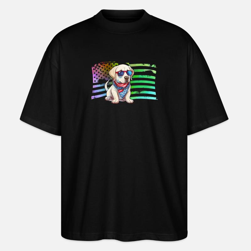 Labrador - Stanley/Stella Oversized Unisex Bio T-Shirt Blaster 2.0 - Schwarz