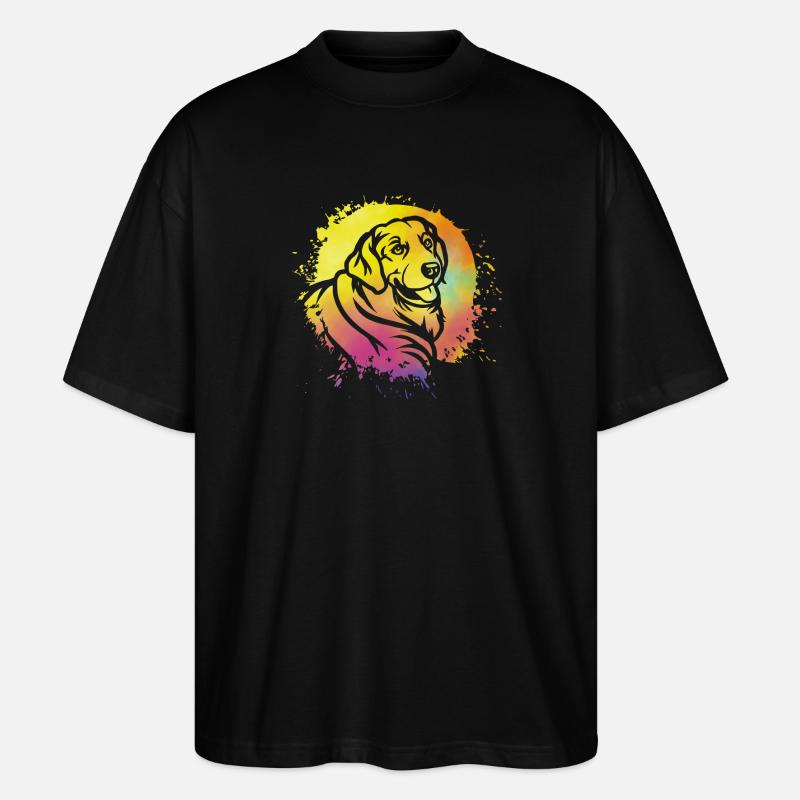 Labrador Retro - Stanley/Stella Oversized Unisex Bio T-Shirt Blaster 2.0 - Schwarz
