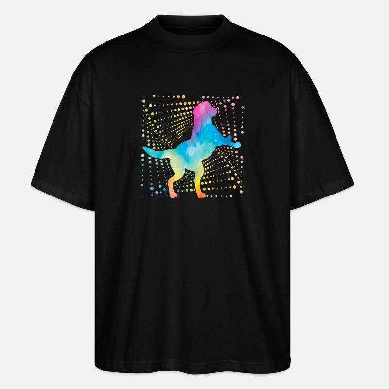 Labrador Rétro - T-shirt bio Blaster 2.0 coupe oversize Stanley/Stella Unisexe - noir