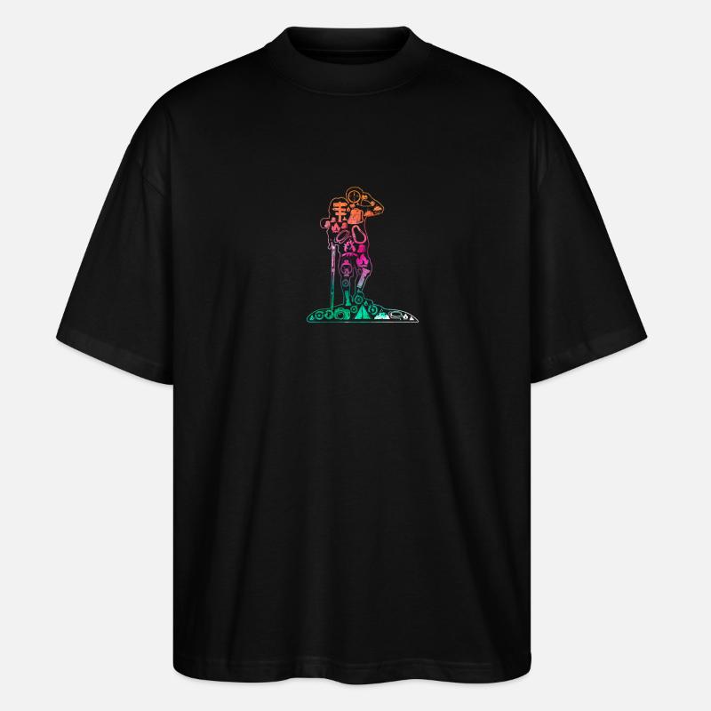 Trekking Randonneurs Randonnées Backpackers - T-shirt bio Blaster 2.0 coupe oversize Stanley/Stella Unisexe - noir
