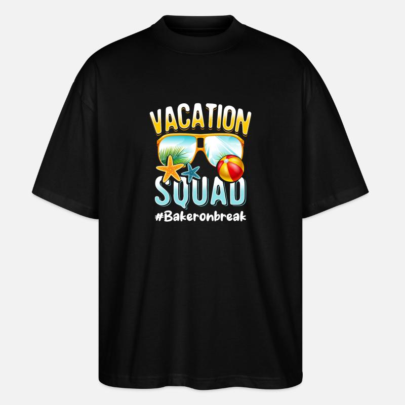 Baker Vacation Squad #Bakeronbreak - Stanley/Stella Oversized Unisex Organic T-shirt Blaster 2.0 - black