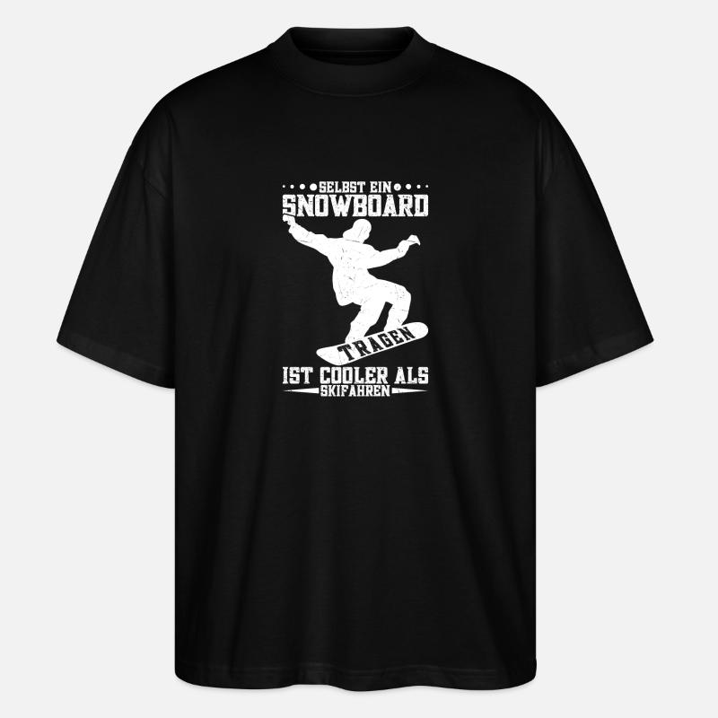 Snowboarding Snowboarden Snowboardfahrer - Stanley/Stella Oversized Unisex Bio T-Shirt Blaster 2.0 - Schwarz