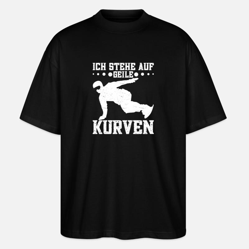 Wintersport Snowboarding Berge Snowboardfahrer - Stanley/Stella Oversized Unisex Bio T-Shirt Blaster 2.0 - Schwarz