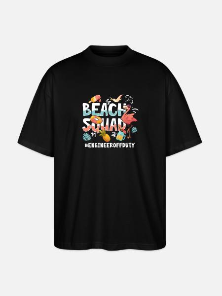 Engineer Vacation Beach Group - Stanley/Stella Oversized Unisex Organic T-shirt Blaster 2.0 - black