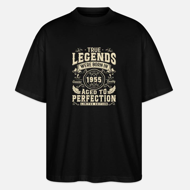 1955 - Année de légende - T-shirt bio Blaster 2.0 coupe oversize Stanley/Stella Unisexe - noir