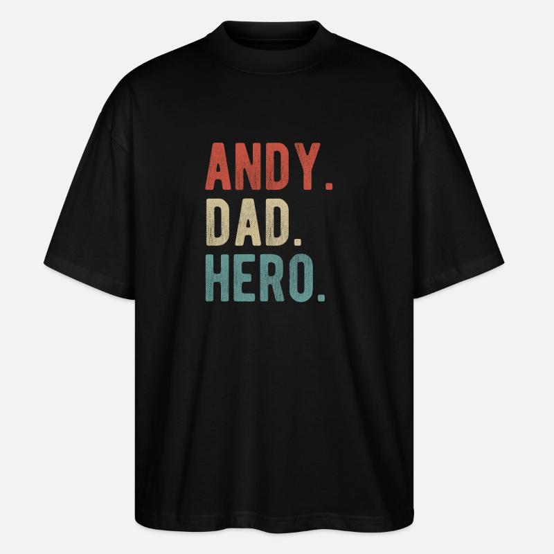 Andy Papa Held - Stanley/Stella Oversized Unisex Bio T-Shirt Blaster 2.0 - Schwarz