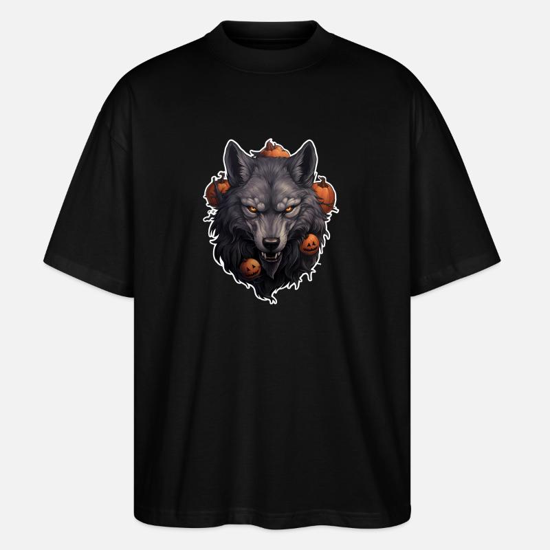 Halloween Wolf 1 - Stanley/Stella Oversized Unisex Bio T-Shirt Blaster 2.0 - Schwarz