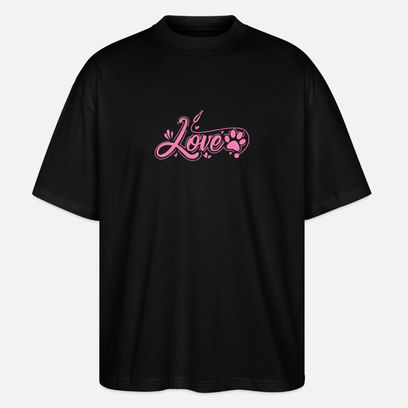 Love Tierarzt Beruf - Stanley/Stella Oversized Unisex Bio T-Shirt Blaster 2.0 - Schwarz
