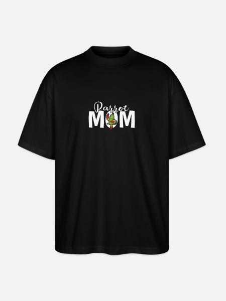 Parrot Mom Bird Animal - Stanley/Stella Oversized Unisex Organic T-shirt Blaster 2.0 - black