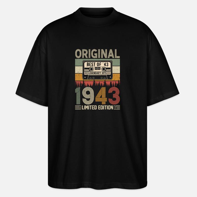 1943 Klassiker - Stanley/Stella Oversized Unisex Bio T-Shirt Blaster 2.0 - Schwarz