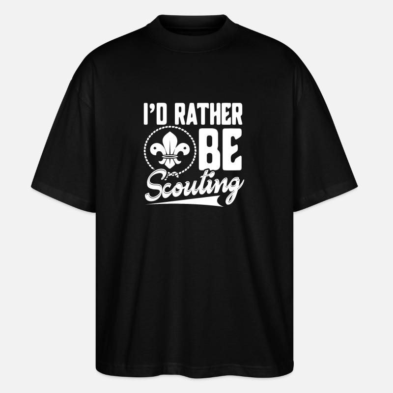 Scouting I'd Rather be Scouting - Stanley/Stella Oversized Unisex Organic T-shirt Blaster 2.0 - black