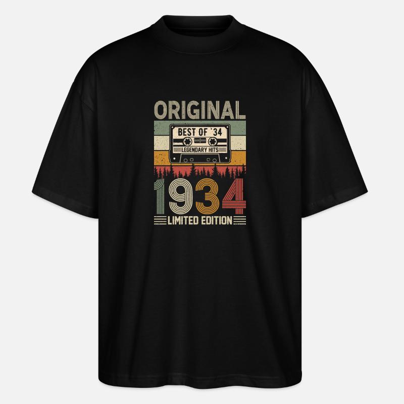 Anniversaire 1934 - T-shirt bio Blaster 2.0 coupe oversize Stanley/Stella Unisexe - noir