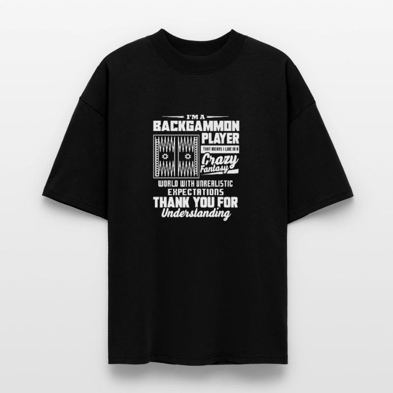 Backgammon I'm A Backgammon Player Stanley/Stella Oversized Unisex Organic T-shirt Blaster 2.0