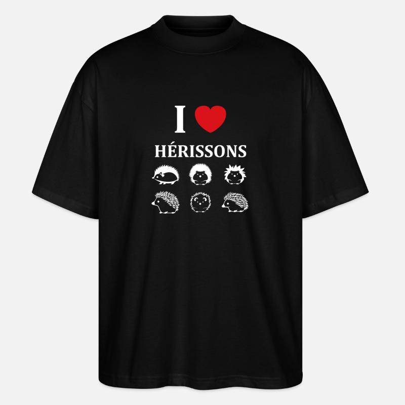 Hérisson - T-shirt bio Blaster 2.0 coupe oversize Stanley/Stella Unisexe - noir