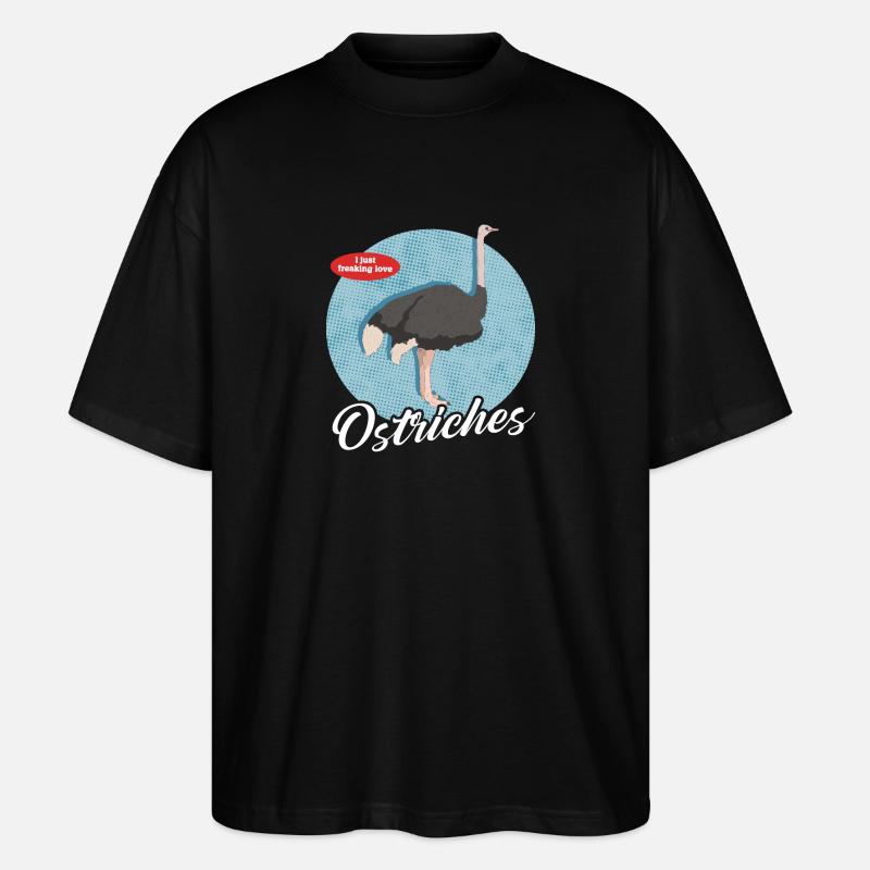 Cadeau d'amant d'autruche d'autruche - T-shirt bio Blaster 2.0 coupe oversize Stanley/Stella Unisexe - noir