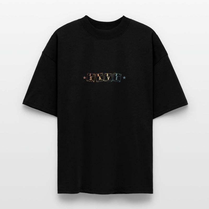 Save Disk Retro Storage Module Disk Stanley/Stella Oversized Unisex Organic T-shirt Blaster 2.0