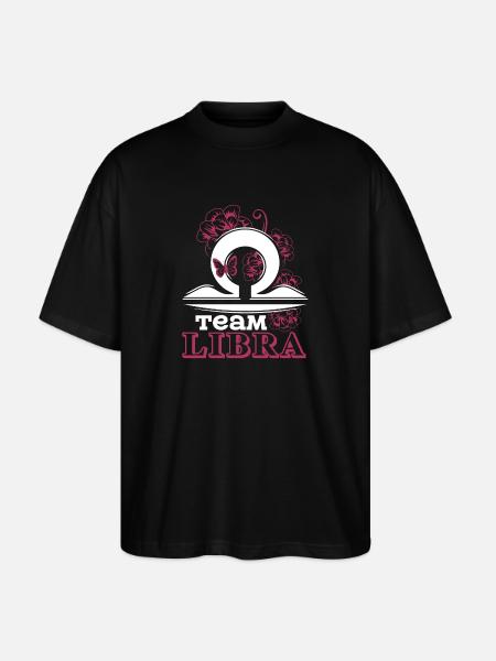 Libra Team Libra Sign Of Zodiac - Stanley/Stella Oversized Unisex Organic T-shirt Blaster 2.0 - black