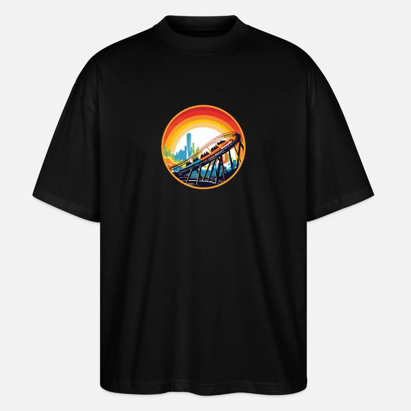 Freizeitpark Jahrmarkt Rummelplatz Kirmes - Stanley/Stella Oversized Unisex Bio T-Shirt Blaster 2.0 - Schwarz