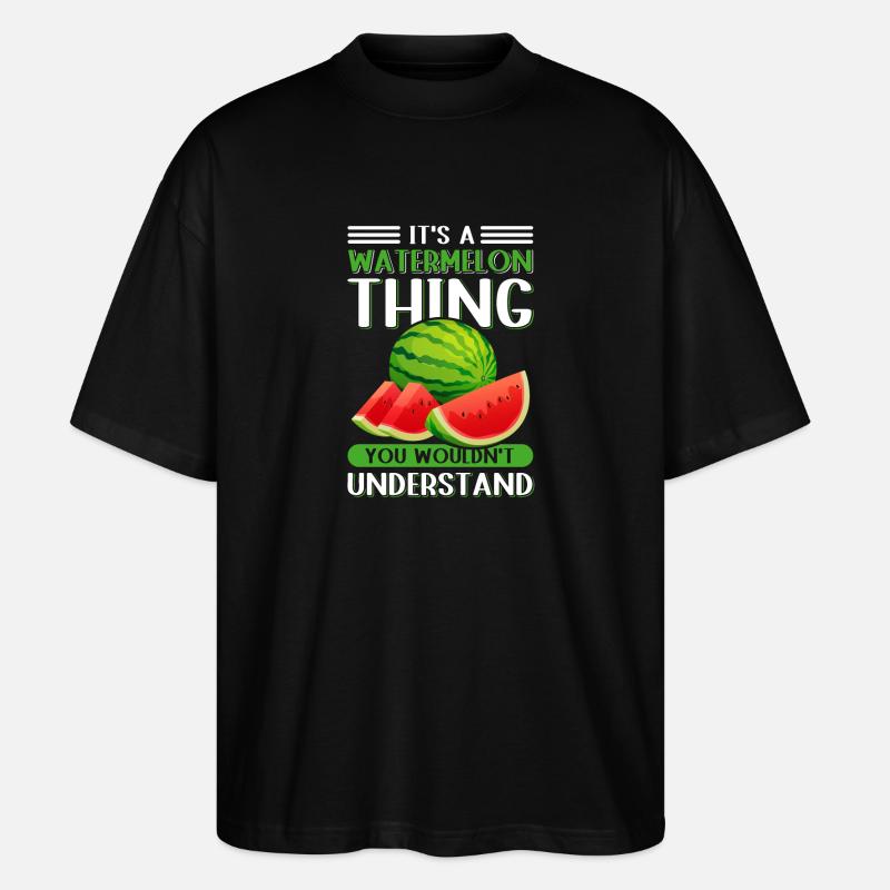 Watermelon Angurie Paste Arbuse Gift - Stanley/Stella Oversized Unisex Organic T-shirt Blaster 2.0 - black