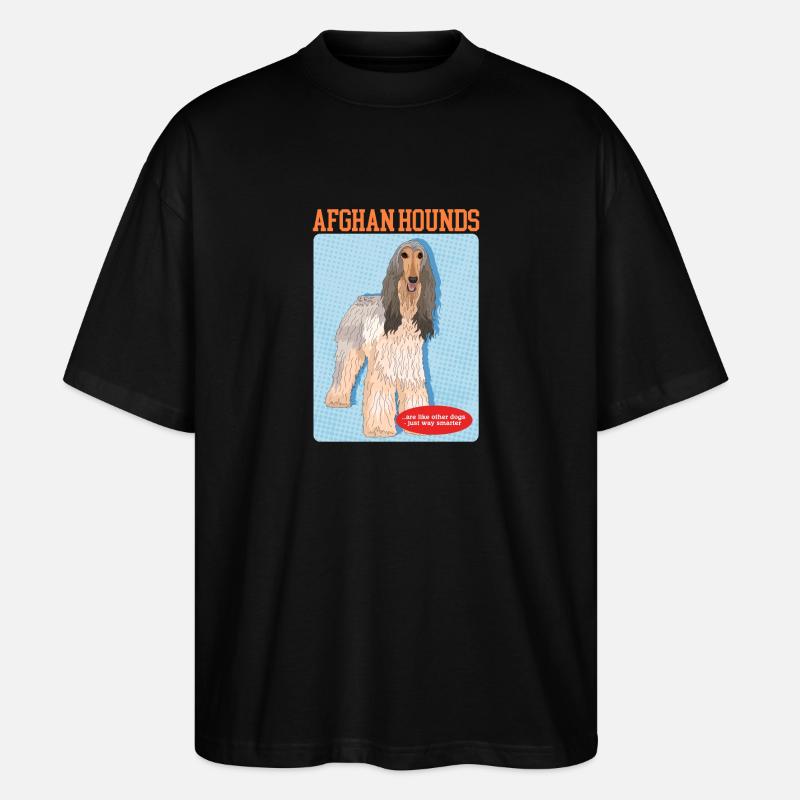 Afghanischer Windhund Hund Hundebesitzer Geschenk - Stanley/Stella Oversized Unisex Bio T-Shirt Blaster 2.0 - Schwarz