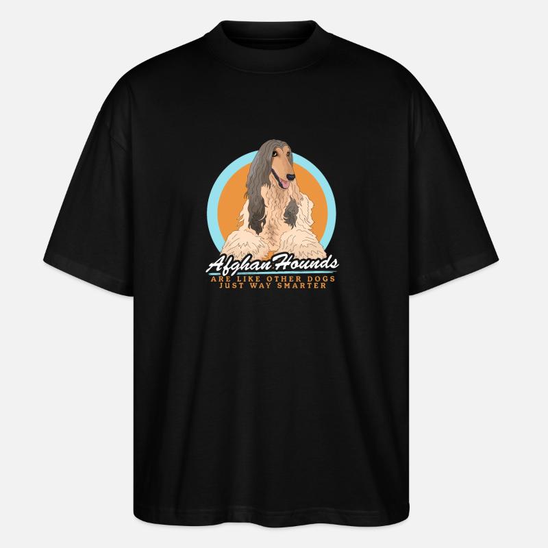 Afghanischer Windhund Hundebesitzer Geschenk - Stanley/Stella Oversized Unisex Bio T-Shirt Blaster 2.0 - Schwarz