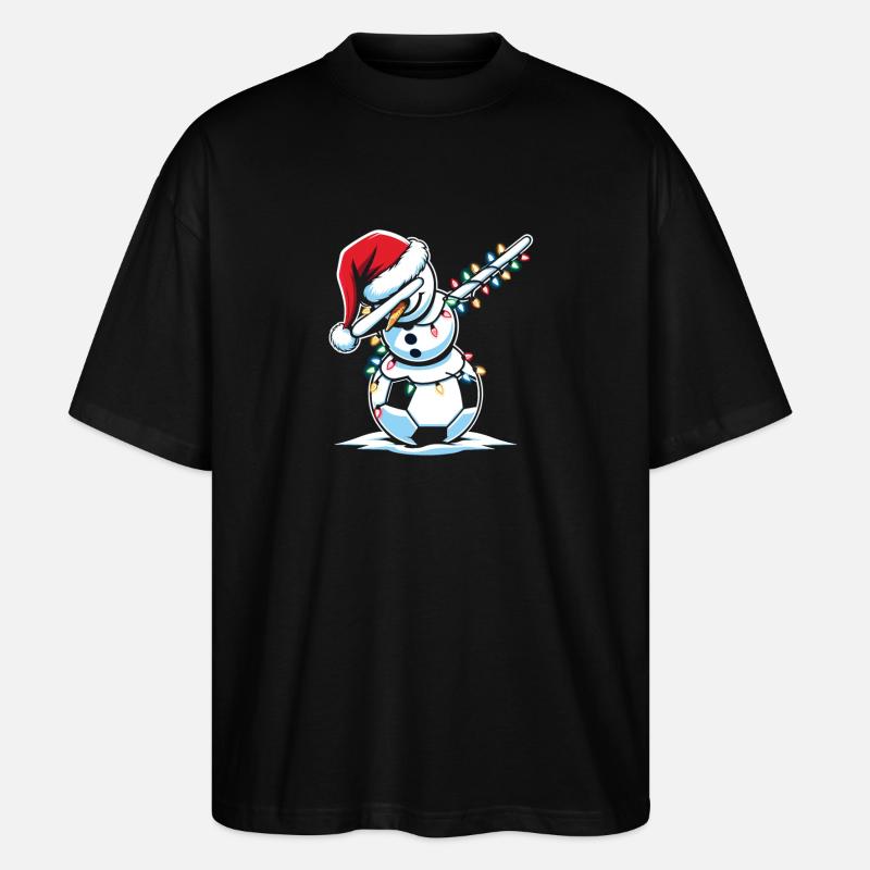 Schneemann Dabbing Schneemann Dab Schneemänner - Stanley/Stella Oversized Unisex Bio T-Shirt Blaster 2.0 - Schwarz
