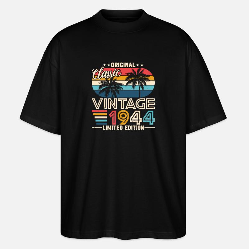 1944 - L’élégance intemporelle - T-shirt bio Blaster 2.0 coupe oversize Stanley/Stella Unisexe - noir