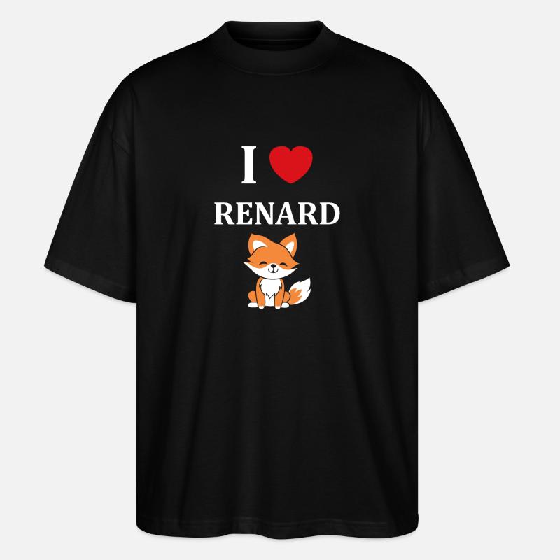 petit renard - T-shirt bio Blaster 2.0 coupe oversize Stanley/Stella Unisexe - noir