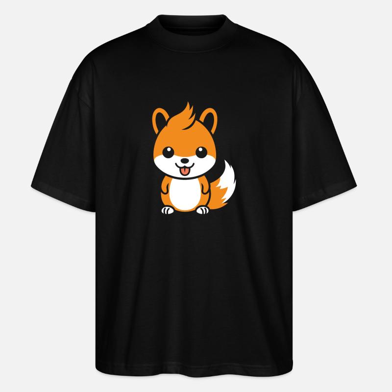 Humour petit écureuil - T-shirt bio Blaster 2.0 coupe oversize Stanley/Stella Unisexe - noir