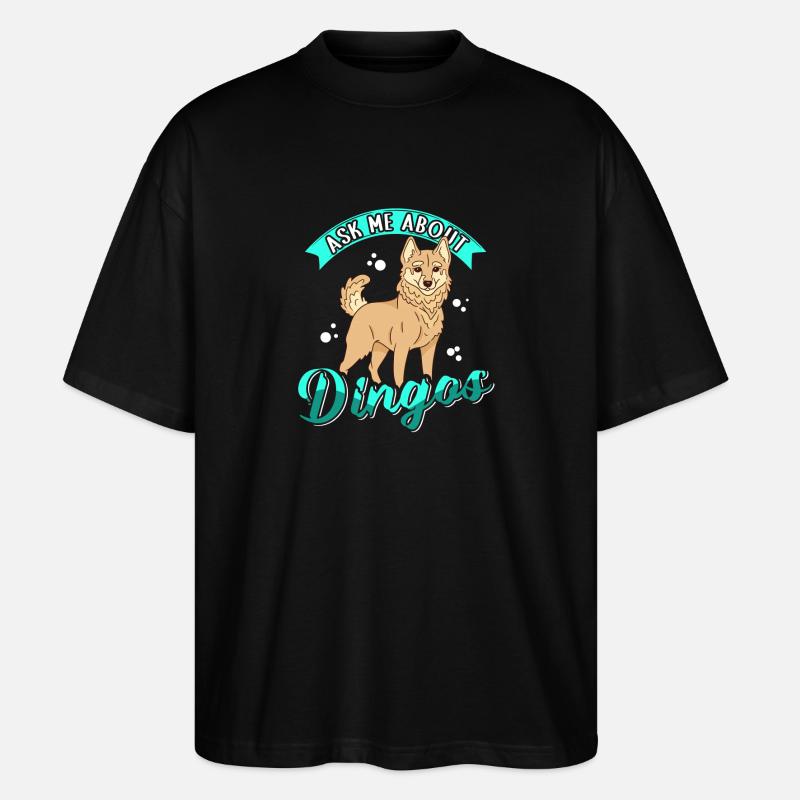 Dingo australien dingos chiens cadeau - T-shirt bio Blaster 2.0 coupe oversize Stanley/Stella Unisexe - noir