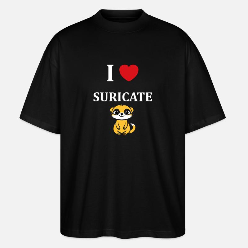 Humour petit suricate - T-shirt bio Blaster 2.0 coupe oversize Stanley/Stella Unisexe - noir