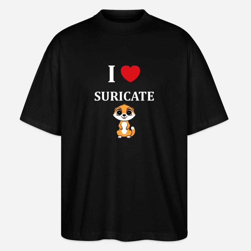 Humour petit suricate - T-shirt bio Blaster 2.0 coupe oversize Stanley/Stella Unisexe - noir