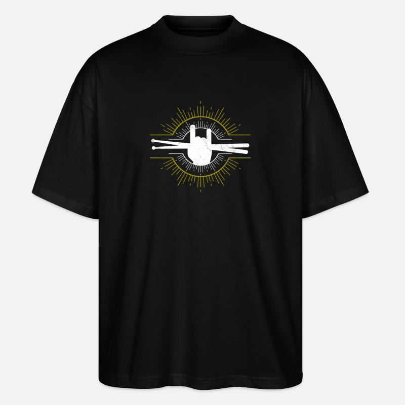 Drummer Drummer Drum Gift - Stanley/Stella Oversized Unisex Organic T-shirt Blaster 2.0 - black