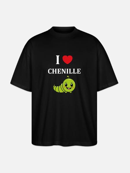 Chenilles insecte Amour petite chenille - T-shirt bio Blaster 2.0 coupe oversize Stanley/Stella Unisexe - noir
