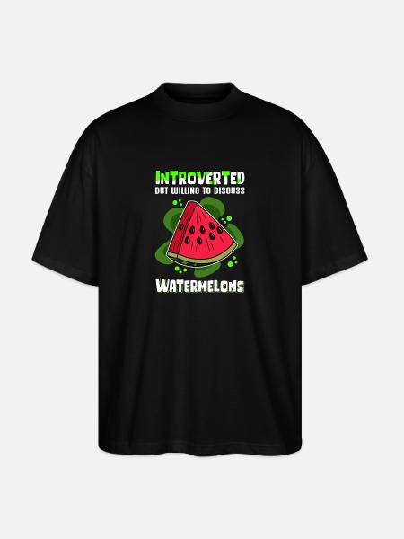 Watermelon Angurie Arbuse Pastry Gift - Stanley/Stella Oversized Unisex Organic T-shirt Blaster 2.0 - black