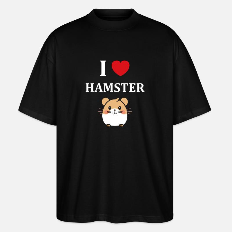 Mignon Humour petit hamster - T-shirt bio Blaster 2.0 coupe oversize Stanley/Stella Unisexe - noir