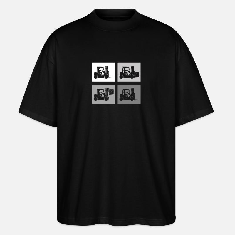Gabelstaplerfahrer Lagerleiter Lagerist Berufe - Stanley/Stella Oversized Unisex Bio T-Shirt Blaster 2.0 - Schwarz