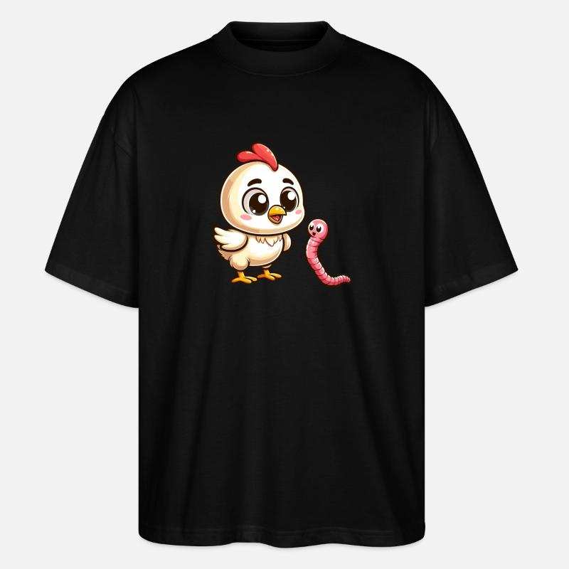 Poulet TerreVer de terre - T-shirt bio Blaster 2.0 coupe oversize Stanley/Stella Unisexe - noir