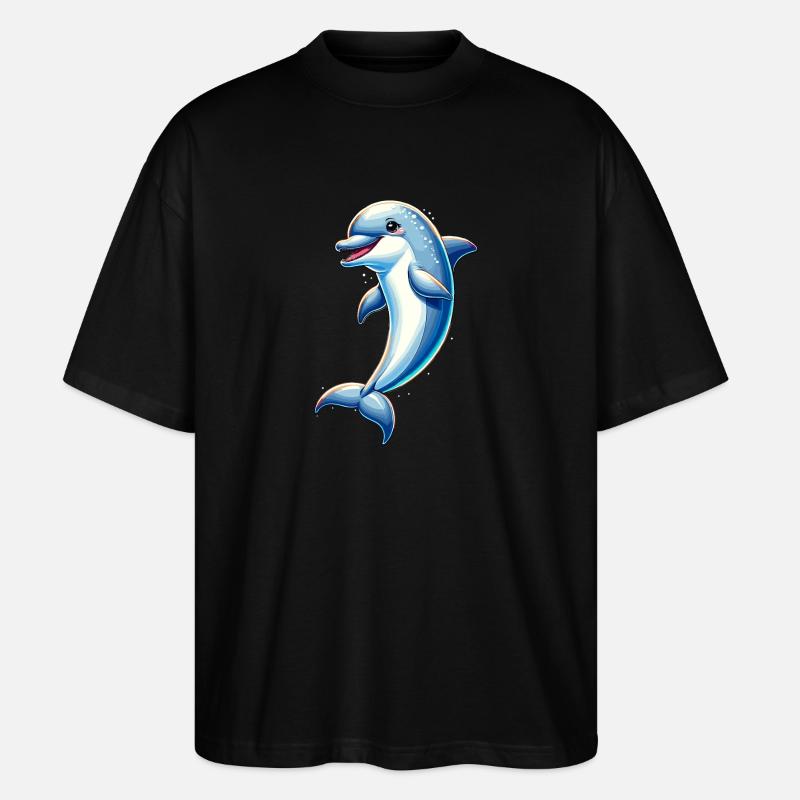 Delfin-Ozean - Stanley/Stella Oversized Unisex Bio T-Shirt Blaster 2.0 - Schwarz