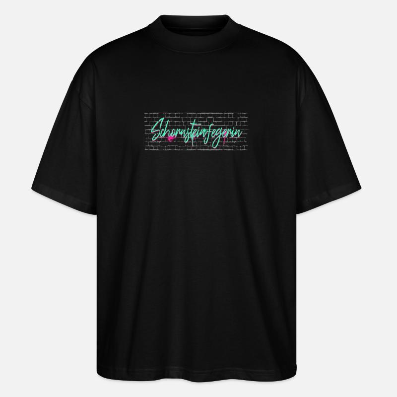 Schornsteinfeger Abschluss-Geschenk - Stanley/Stella Oversized Unisex Bio T-Shirt Blaster 2.0 - Schwarz