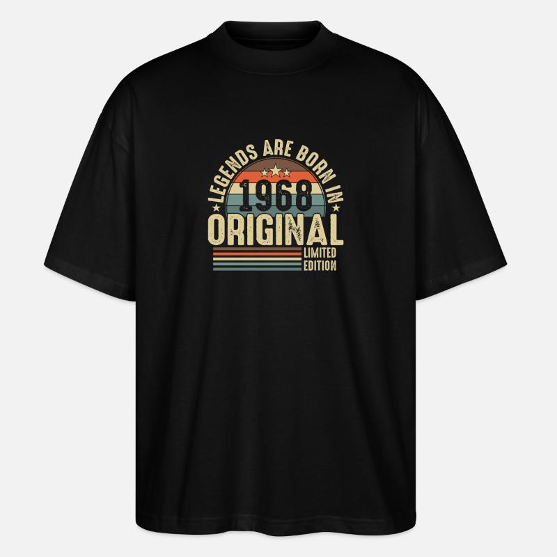 Legenden entstehen 1968 - Stanley/Stella Oversized Unisex Bio T-Shirt Blaster 2.0 - Schwarz