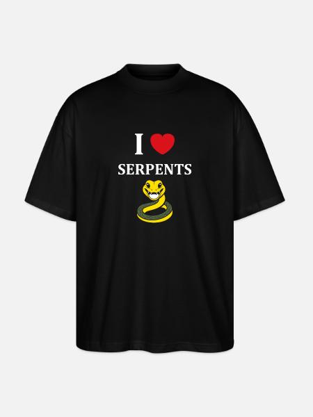 Humour petit serpent - T-shirt bio Blaster 2.0 coupe oversize Stanley/Stella Unisexe - noir