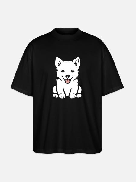 Humor little husky - Stanley/Stella Oversized Unisex Organic T-shirt Blaster 2.0 - black