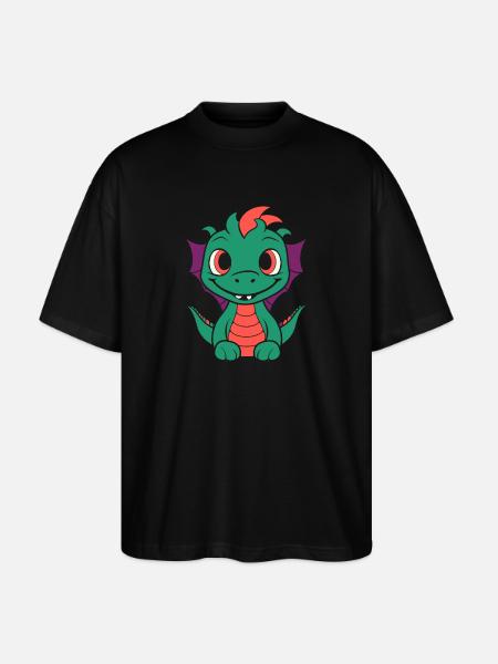 Bébé dragon - T-shirt bio Blaster 2.0 coupe oversize Stanley/Stella Unisexe - noir