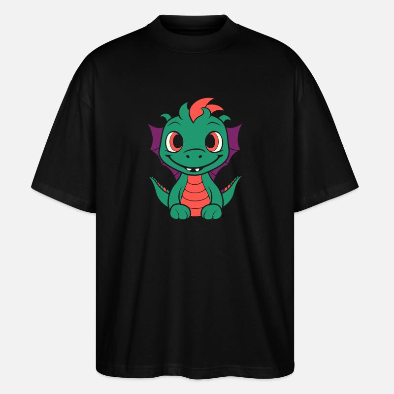Bébé dragon - T-shirt bio Blaster 2.0 coupe oversize Stanley/Stella Unisexe - noir