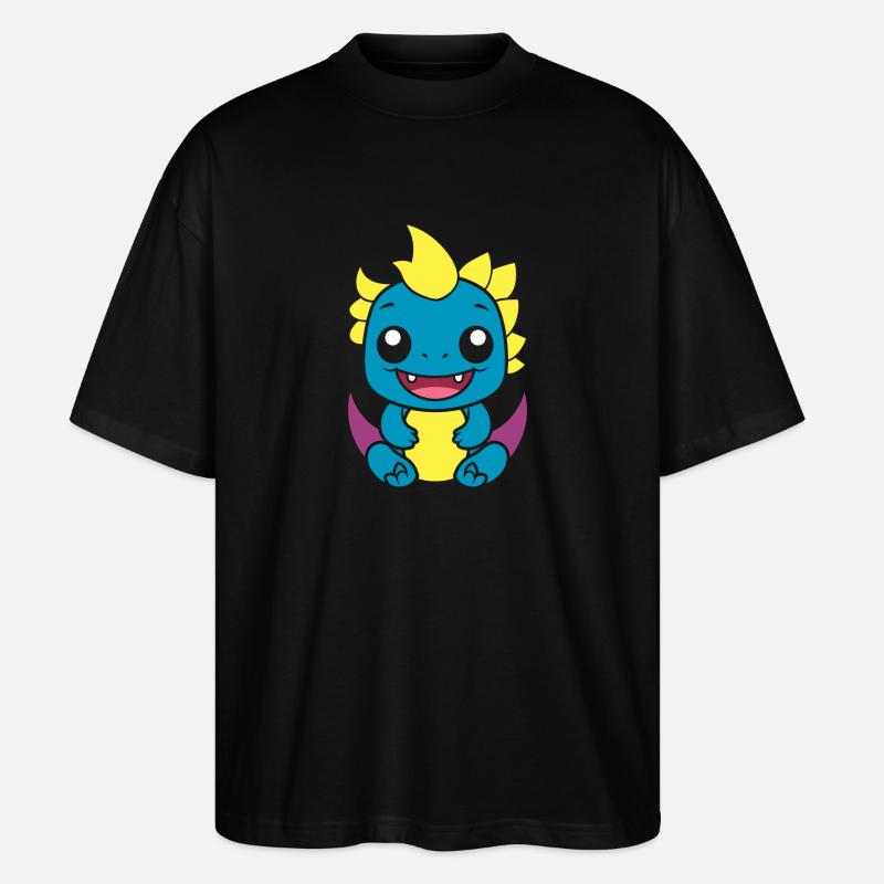 Baby-Drache - Stanley/Stella Oversized Unisex Bio T-Shirt Blaster 2.0 - Schwarz