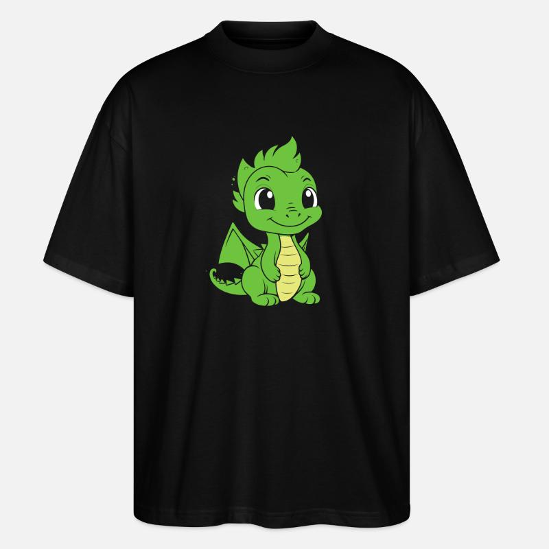 Baby-Drache - Stanley/Stella Oversized Unisex Bio T-Shirt Blaster 2.0 - Schwarz